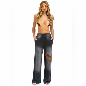 AVIATOR NATION Parrot Wide Leg Pocket Sweatpants